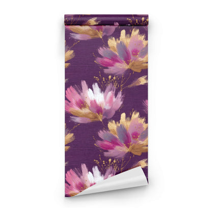 Roll of Plum Lotus large scale wallpaper