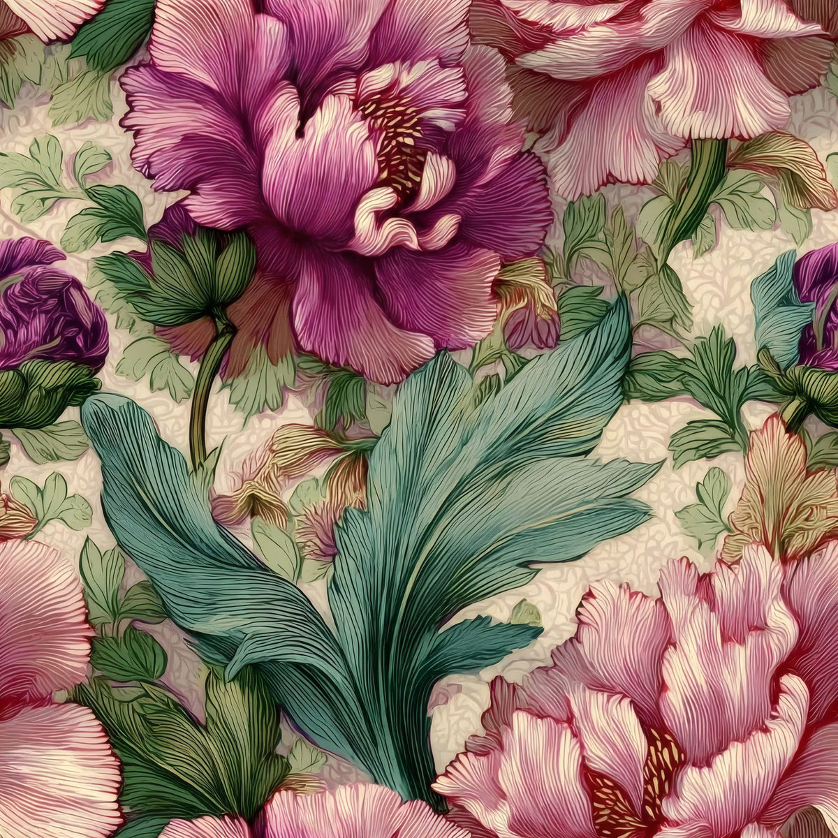 Plum Tapestry large scale wallpaper pattern repeat