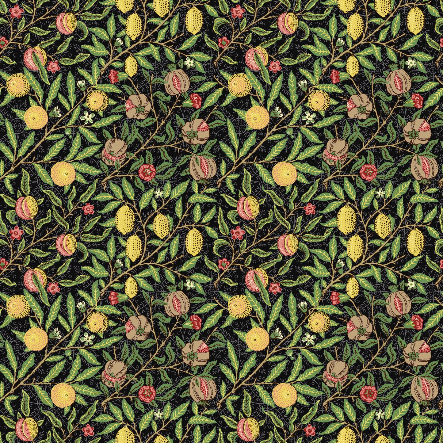 William Morris Fruit (Or Pomegranate) Midnight Orchard