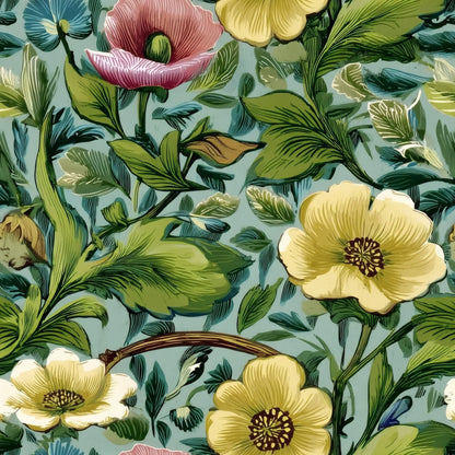 Poppy Meadow large scale wallpaper pattern repeat