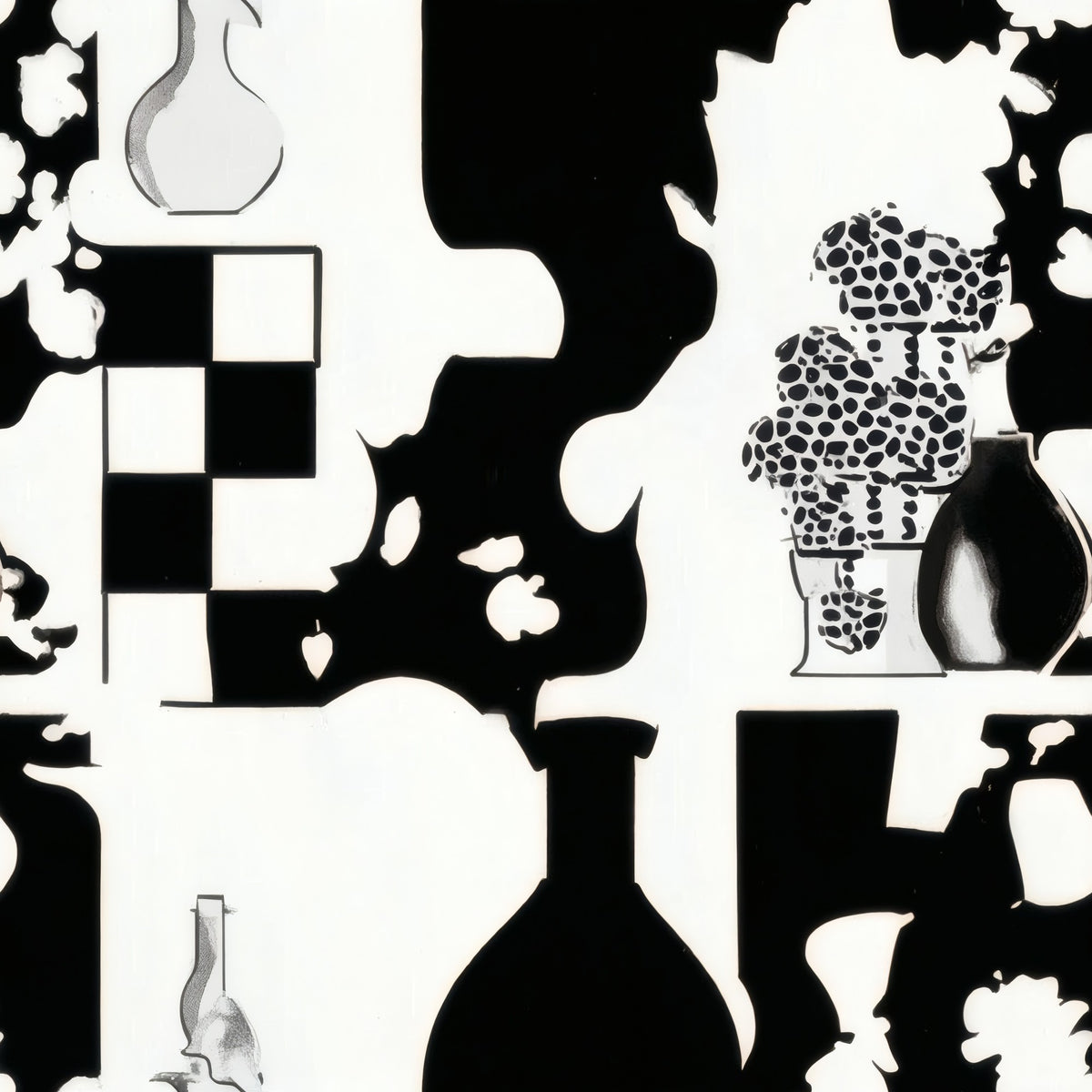Portrait Collage large scale wallpaper pattern repeat
