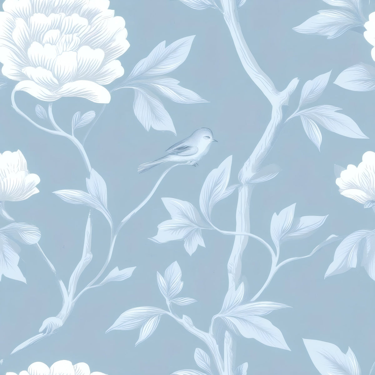 Powder Peony large scale wallpaper pattern repeat