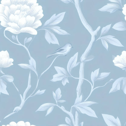 Powder Peony large scale wallpaper pattern repeat