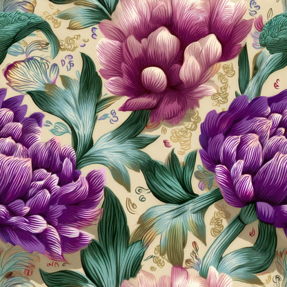 Purple Aster large scale wallpaper pattern repeat