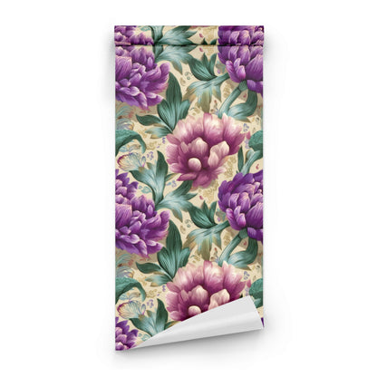 Roll of Purple Aster large scale wallpaper