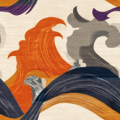 Rolling Surf large scale wallpaper pattern repeat