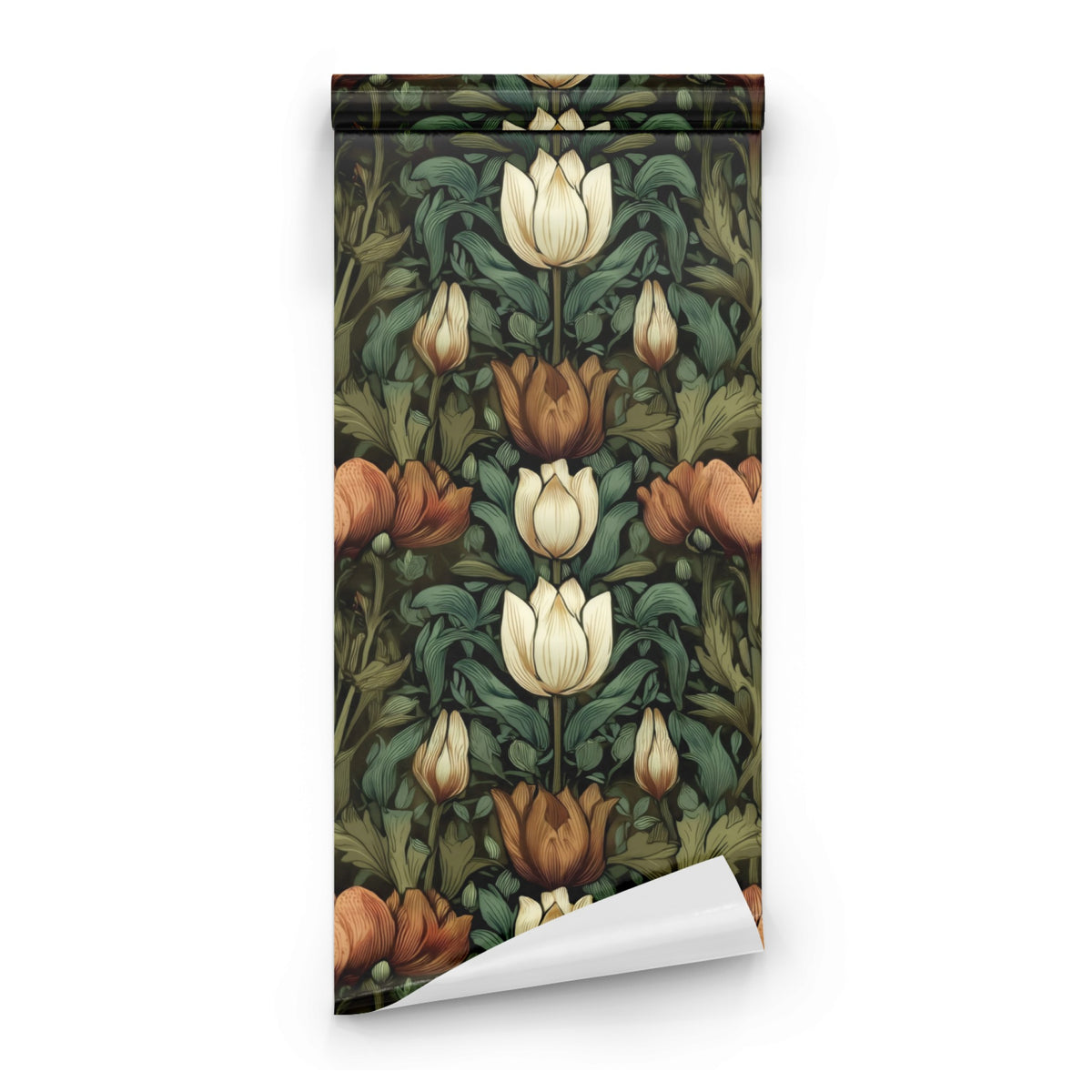Roll of Rust Tulip large scale wallpaper