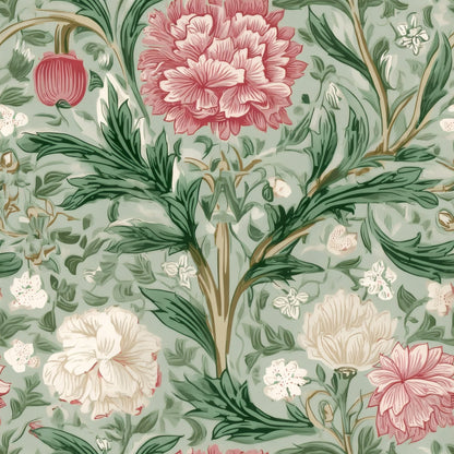 Sage Bloom large scale wallpaper pattern repeat