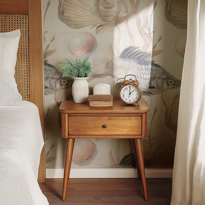 Scallop Shoal large scale wallpaper in a styled room