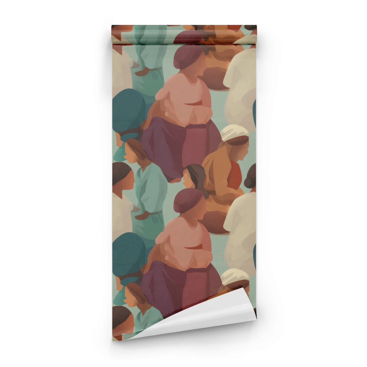 Roll of Seated Women large scale wallpaper