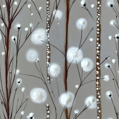 Silver Sprigs large scale wallpaper pattern repeat