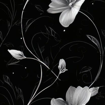 Silver Vine large scale wallpaper pattern repeat
