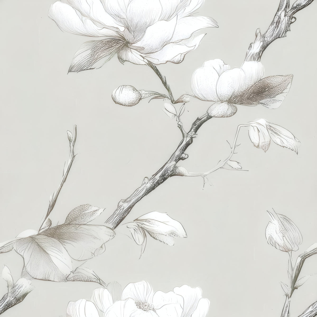 Sketched Blossom large scale wallpaper pattern repeat