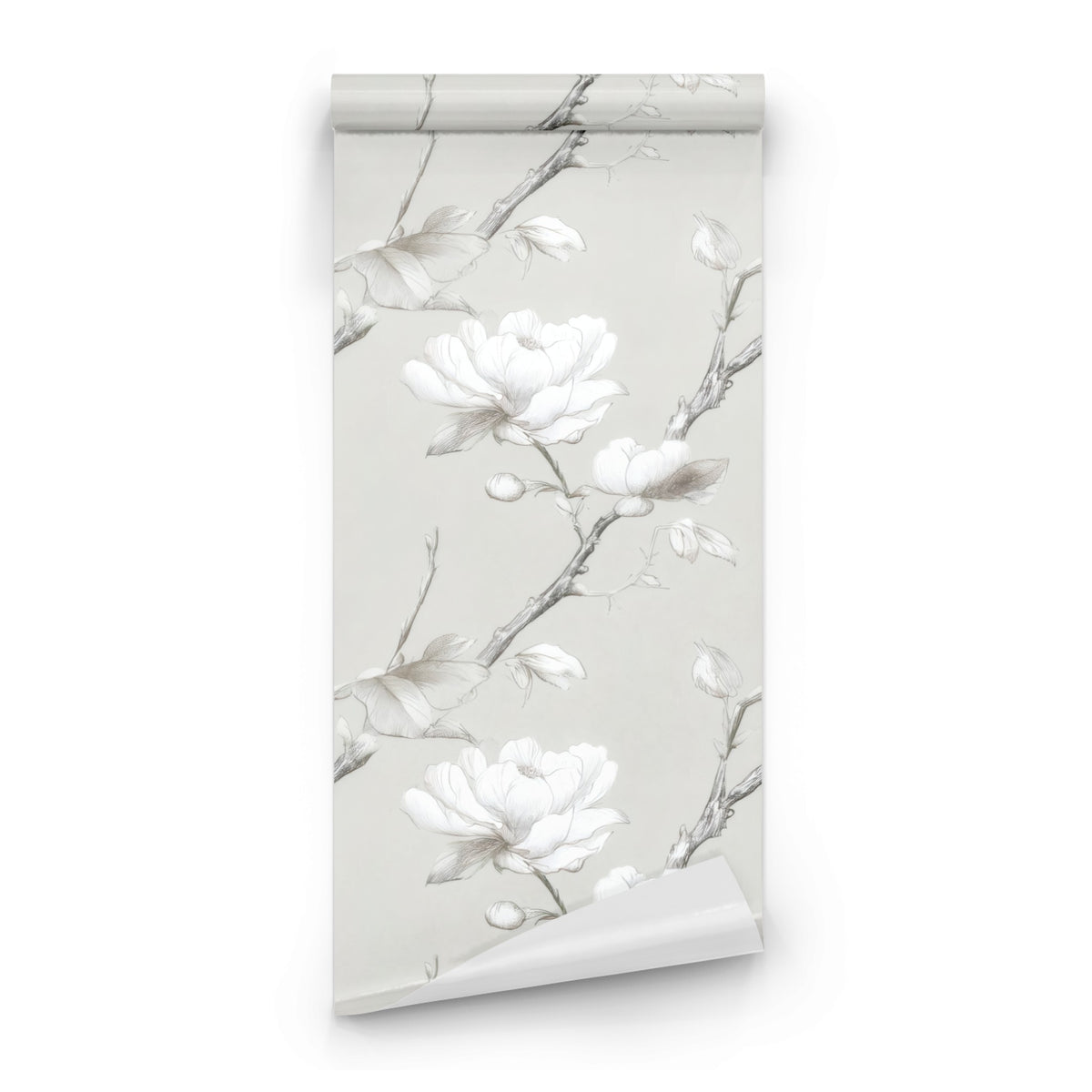 Roll of Sketched Blossom large scale wallpaper