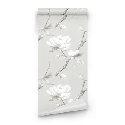Roll of Sketched Blossom large scale wallpaper
