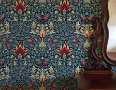 William Morris Snakeshead Blue Wallpaper