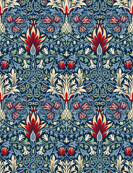 William Morris Snakeshead Blue Twilight Indigo