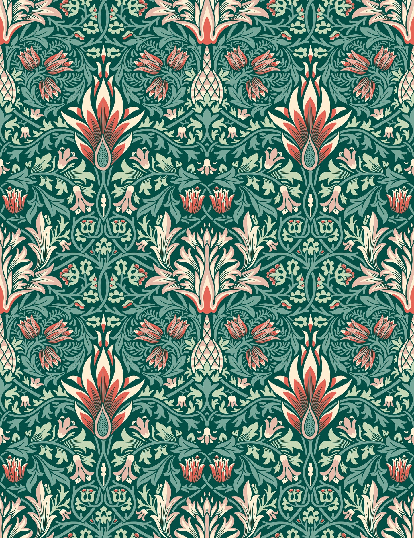 William Morris Snakeshead Green Forest Veil