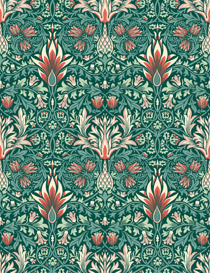 William Morris Snakeshead Green Forest Veil