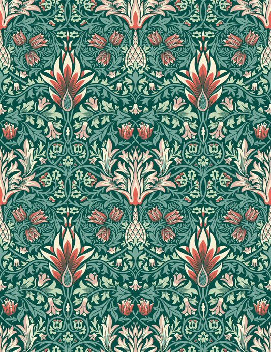 William Morris Snakeshead Green Forest Veil