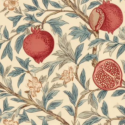 Split Pomegranate large scale wallpaper pattern repeat