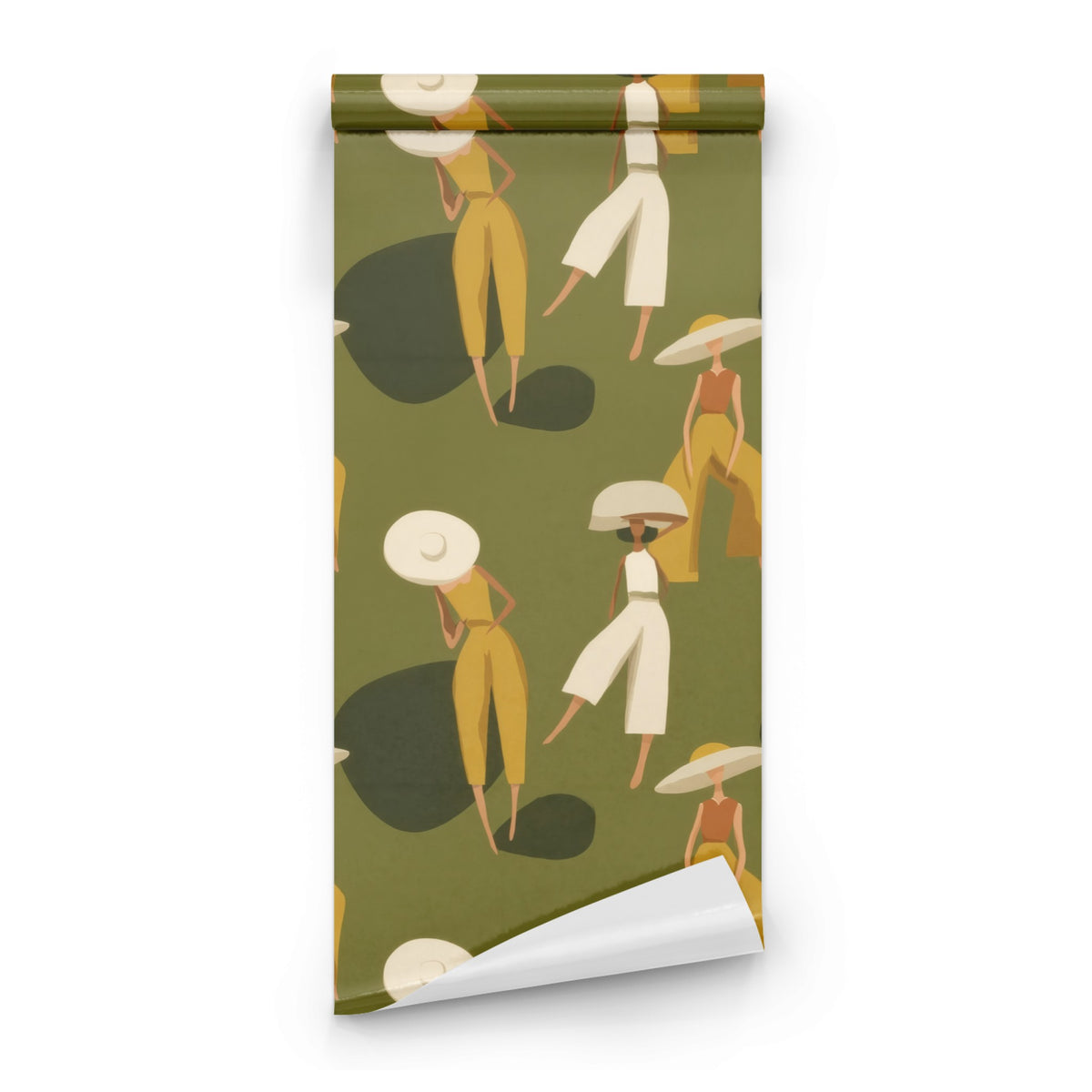 Roll of Sunhat Ladies large scale wallpaper