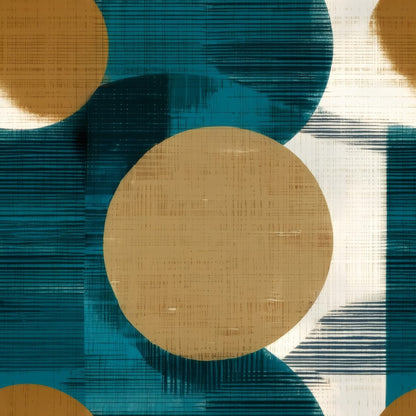 Teal Geometric large scale wallpaper pattern repeat