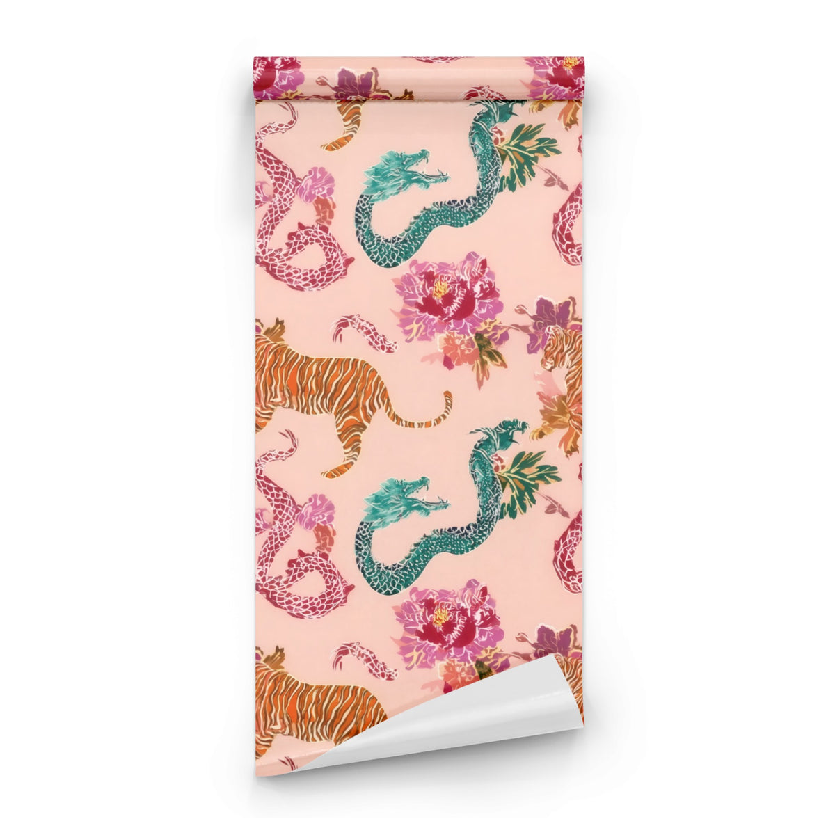 Roll of Tigers & Dragons large scale wallpaper