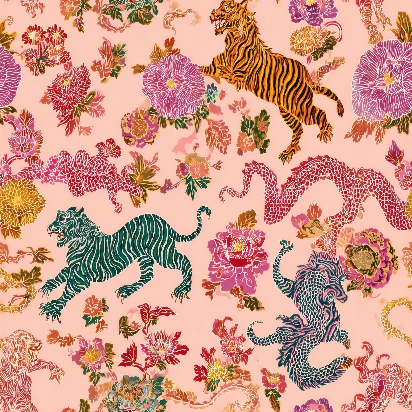 Tigers & Dragons Wallpaper