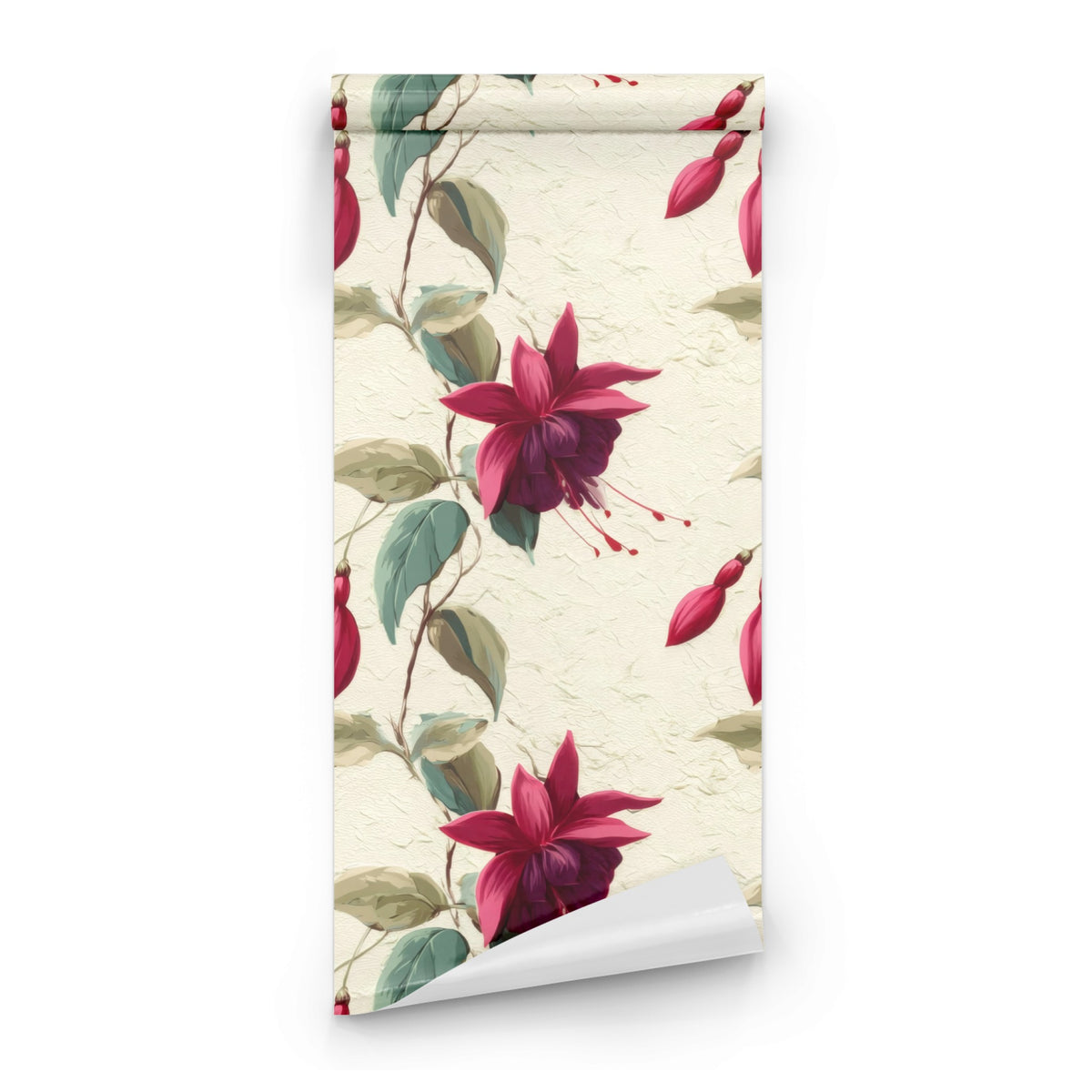 Roll of Trailing Fuchsia large scale wallpaper