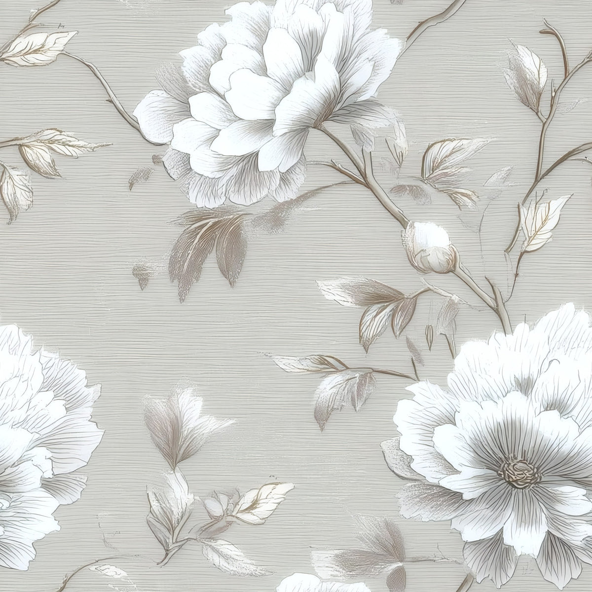 Trailing Rose large scale wallpaper pattern repeat