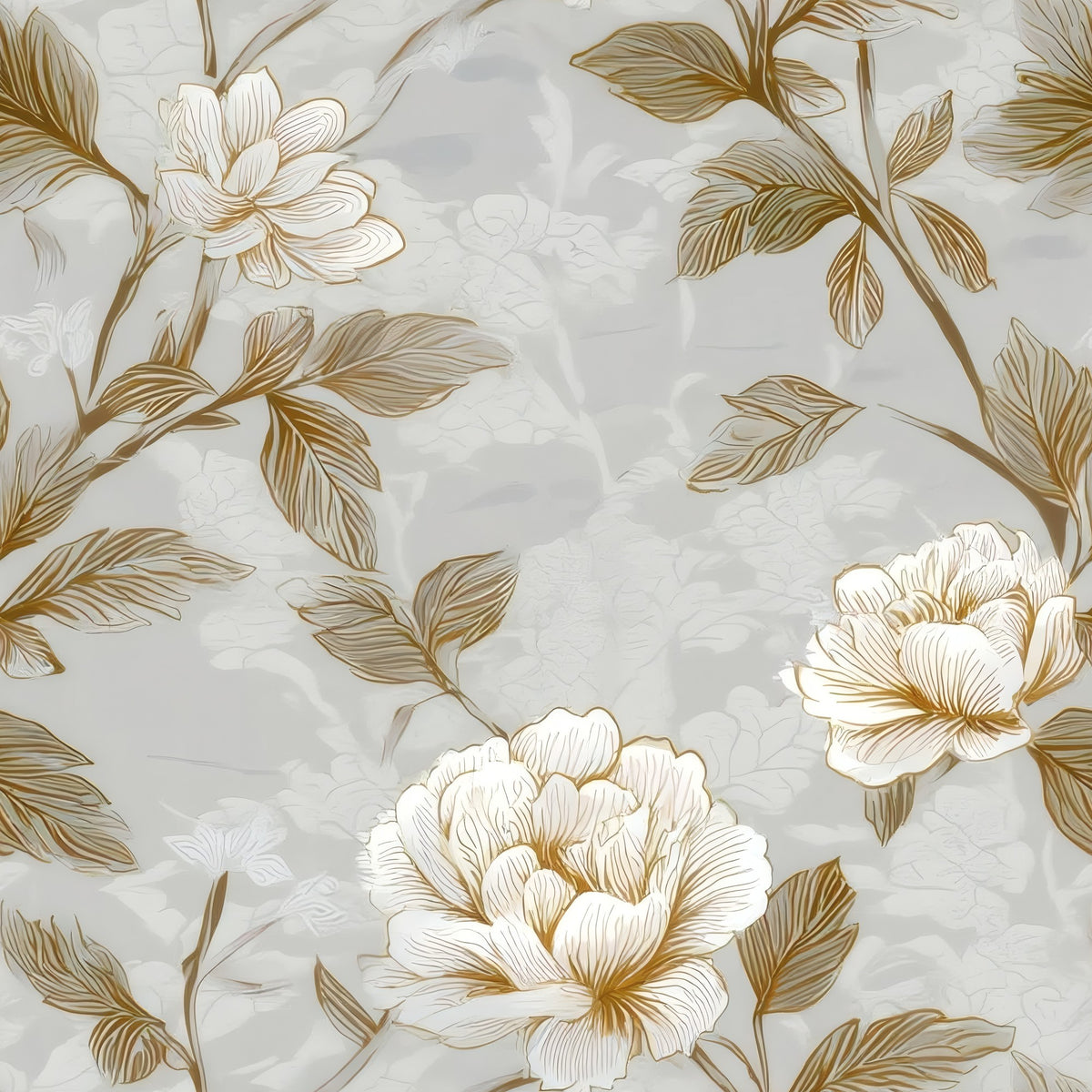 Trailing Roses large scale wallpaper pattern repeat