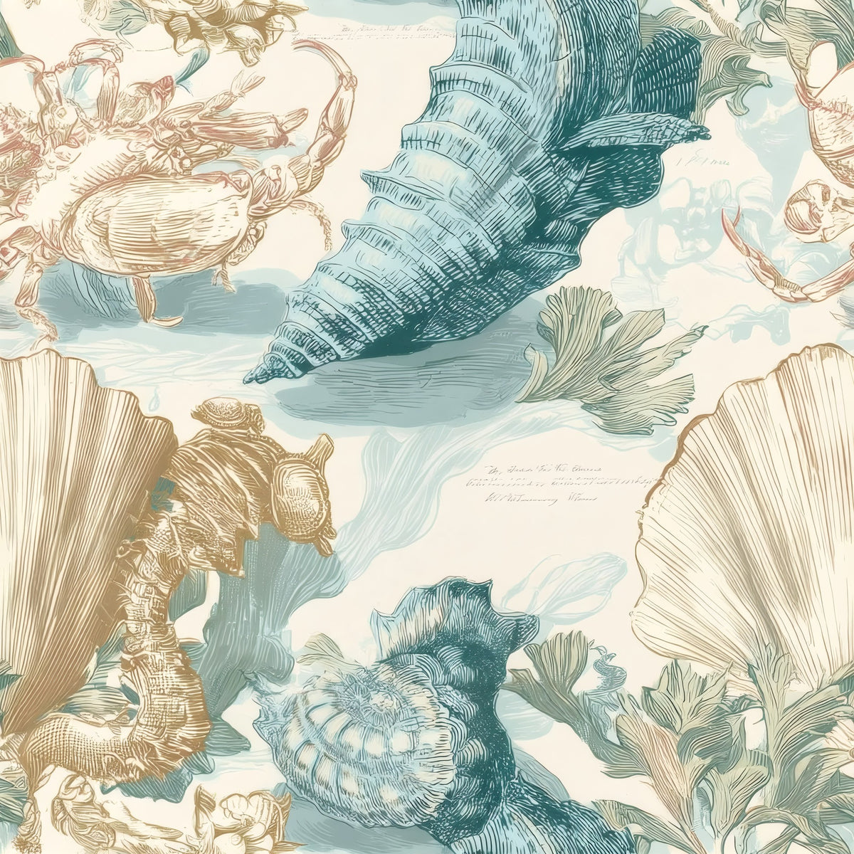 Turtle Shore large scale wallpaper pattern repeat