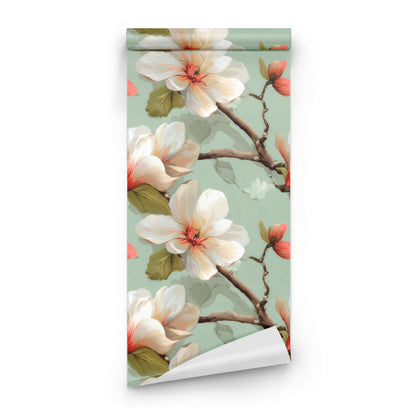 Roll of Vintage Magnolia large scale wallpaper
