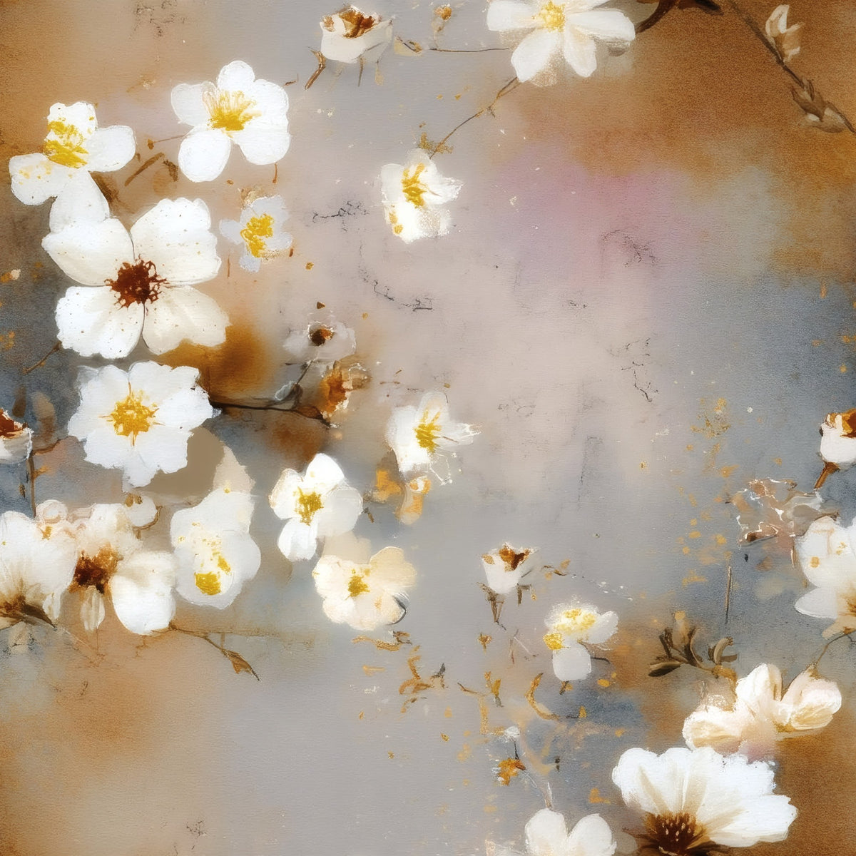 Watercolor Blossom large scale wallpaper pattern repeat