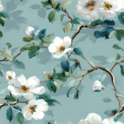 Wild Rose large scale wallpaper pattern repeat