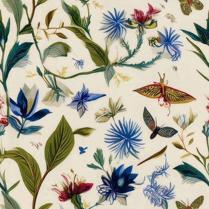 Wildflower Sprig large scale wallpaper pattern repeat