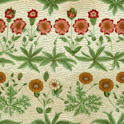 William Morris Daisy Cream large scale wallpaper pattern repeat
