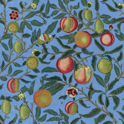 William Morris Fruit Cornflower wallpaper pattern repeat