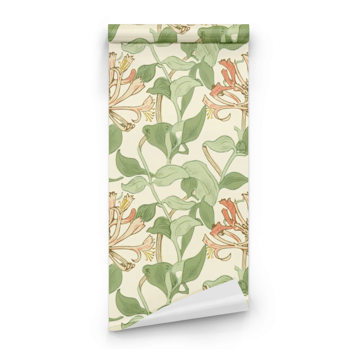 Roll of William Morris Honeysuckle Cream large scale wallpaper