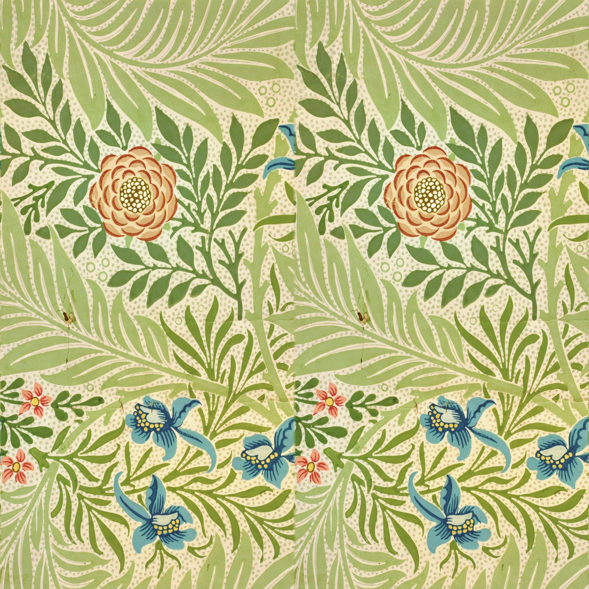 William Morris Larkspur Heritage wallpaper pattern repeat