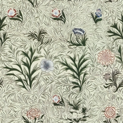 William Morris Powdered Sage large scale wallpaper pattern repeat