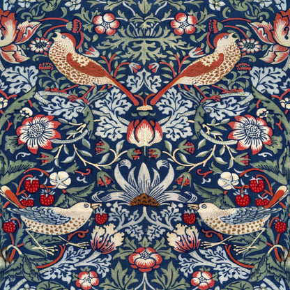 William Morris Strawberry Thief Indigo & Madder wallpaper pattern repeat