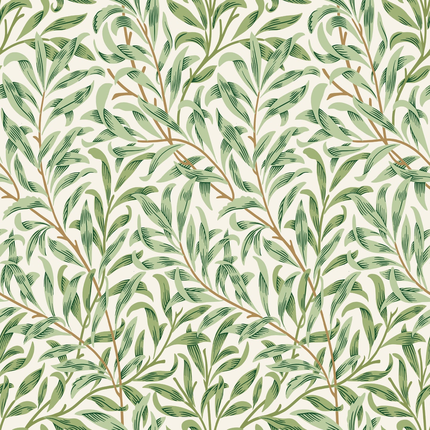 William Morris Willow Bough Green Wallpaper