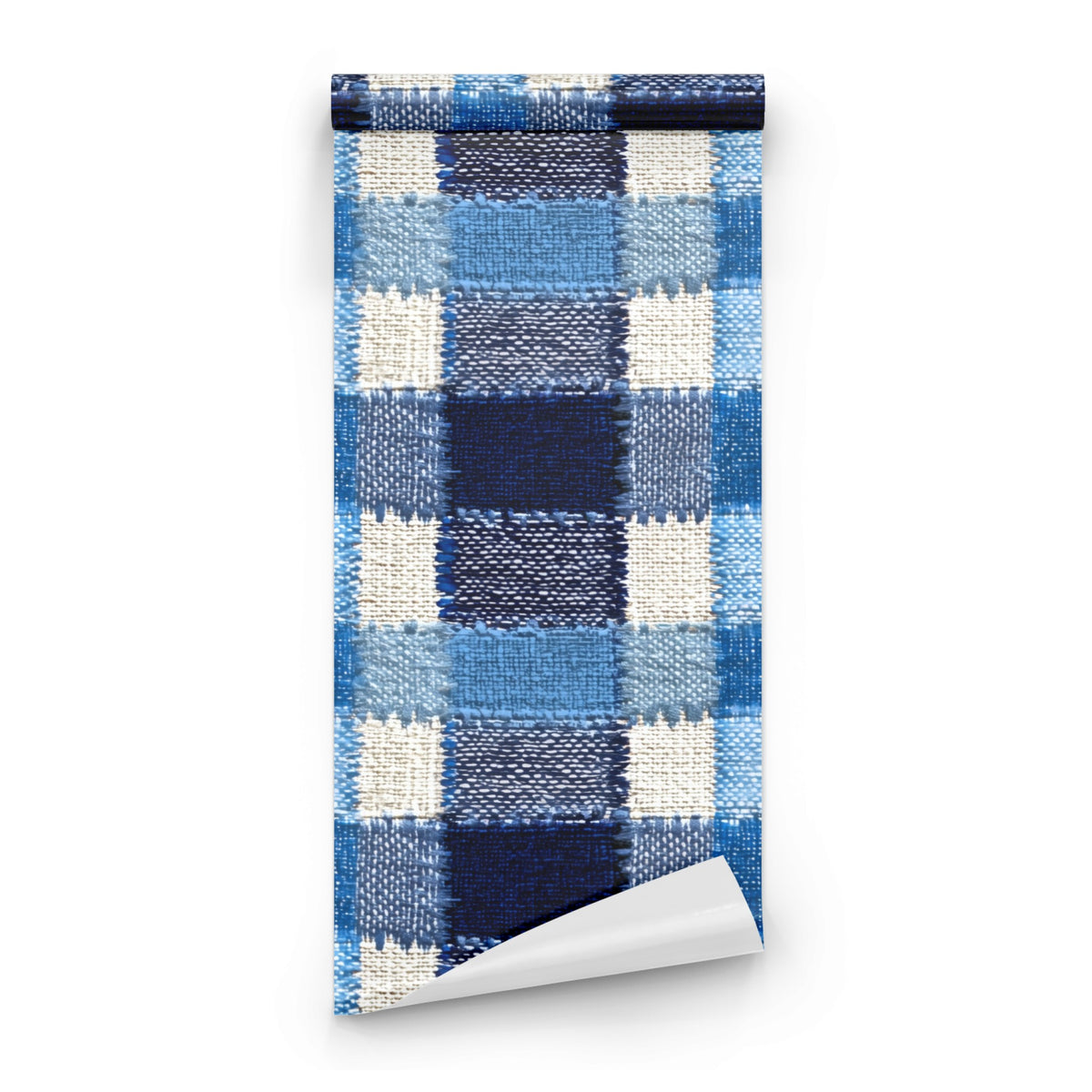 Roll of Woven Check large scale wallpaper